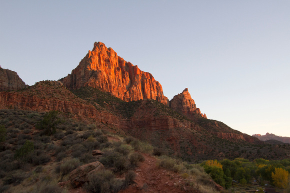 Watchman at sunset, Zion NP
